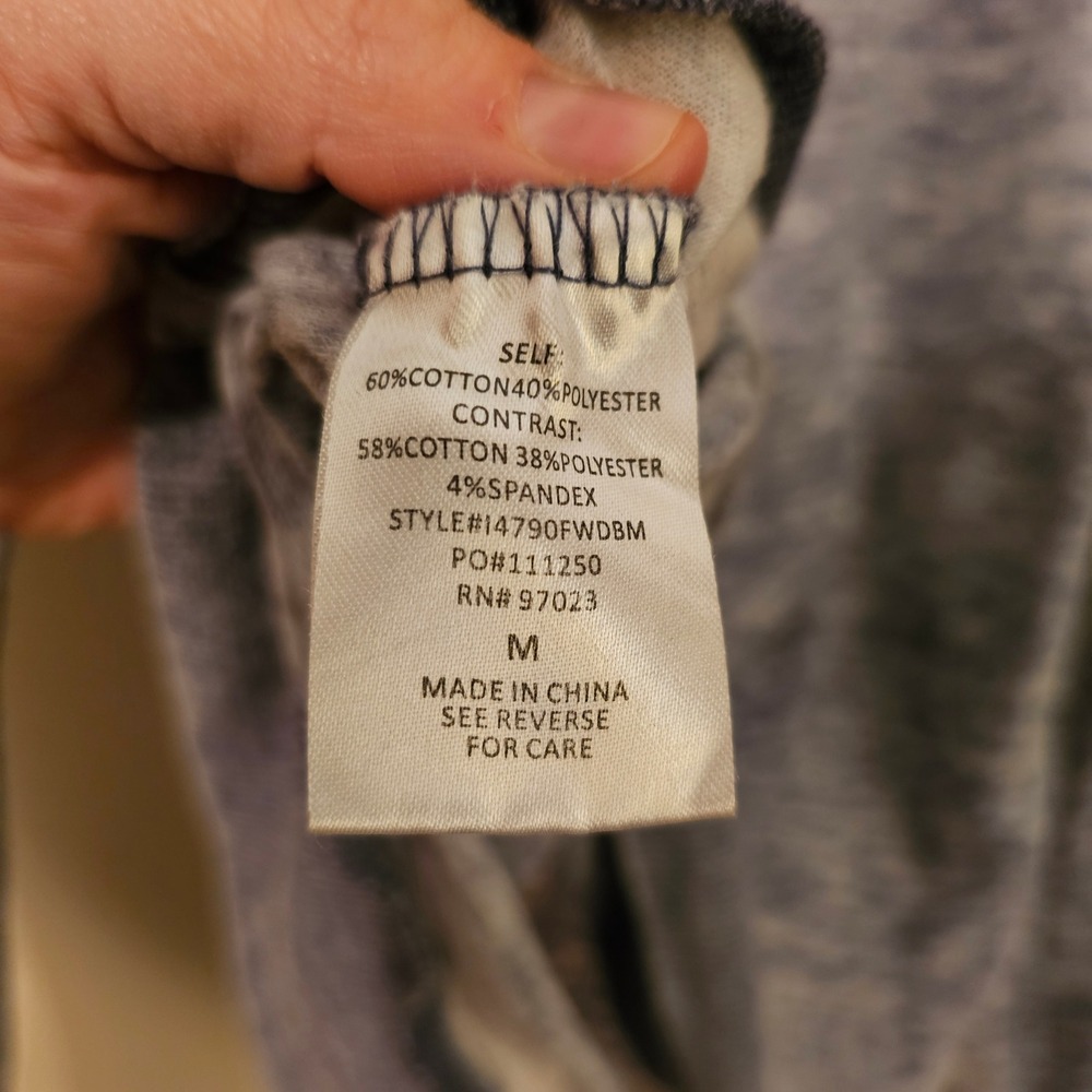Miken Flow Womens Blue Burnout Positive Mind Energy Life Sweatshirt Medium M - Picture 5 of 5